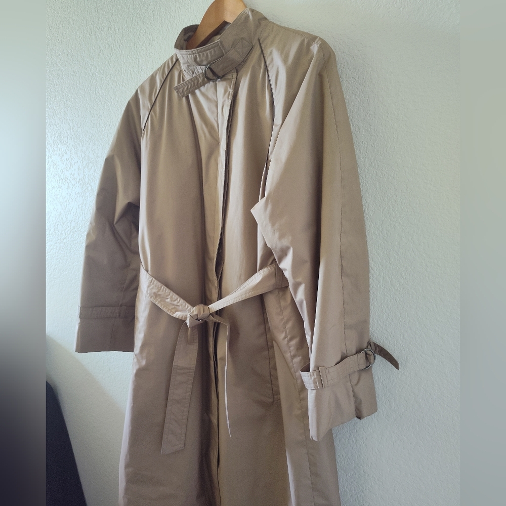 VTG Domino Trench Coat w/ removable down liner